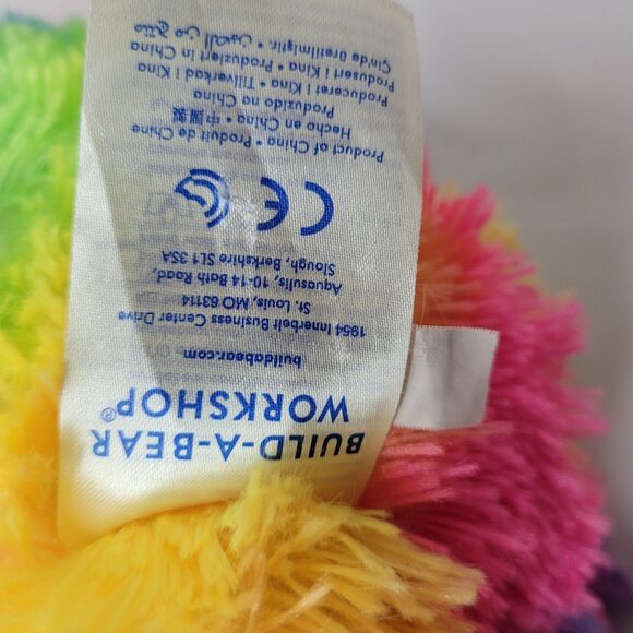 Build A Bear Rainbow Sloth Plush 18” Paws Stick Together Tye Dye BABW Retired - Picture 7 of 7